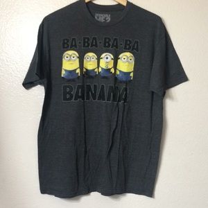 Despicable Me2  ba-ba-ba-ba Banana gray shirt XL